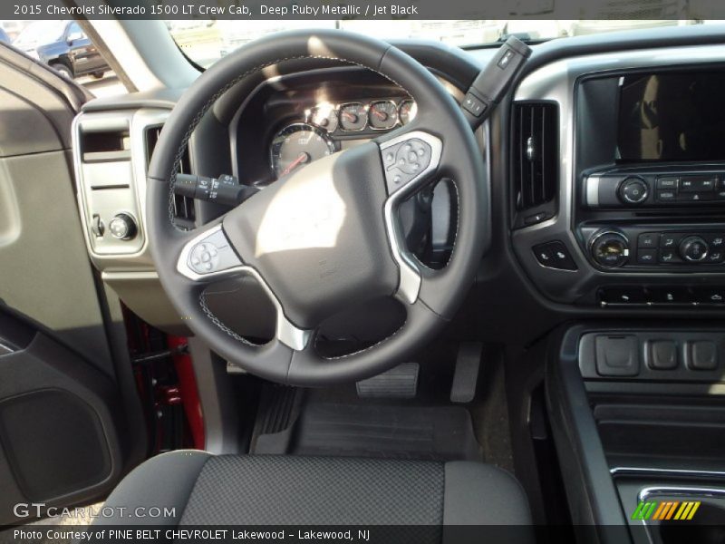 Deep Ruby Metallic / Jet Black 2015 Chevrolet Silverado 1500 LT Crew Cab