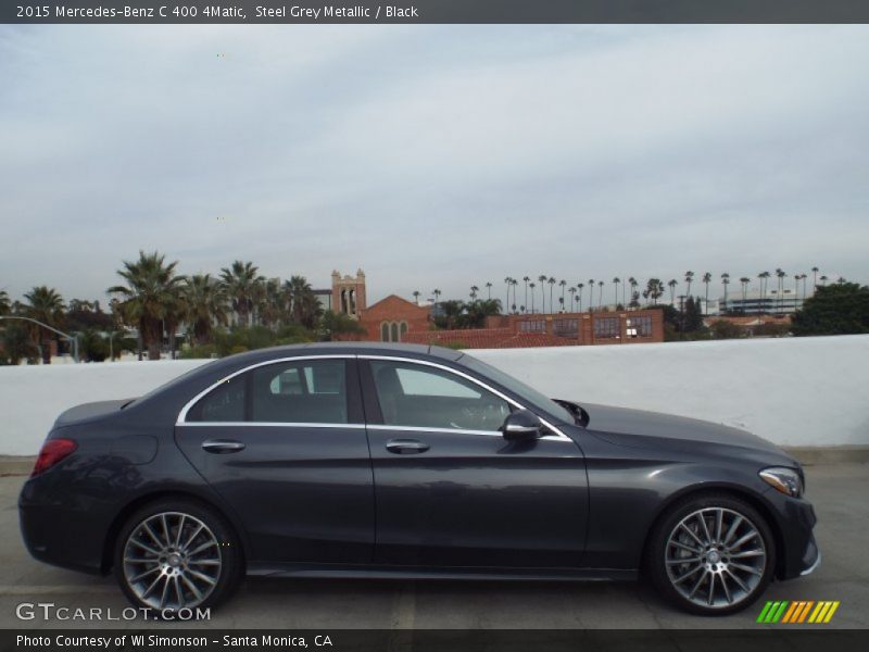 Steel Grey Metallic / Black 2015 Mercedes-Benz C 400 4Matic