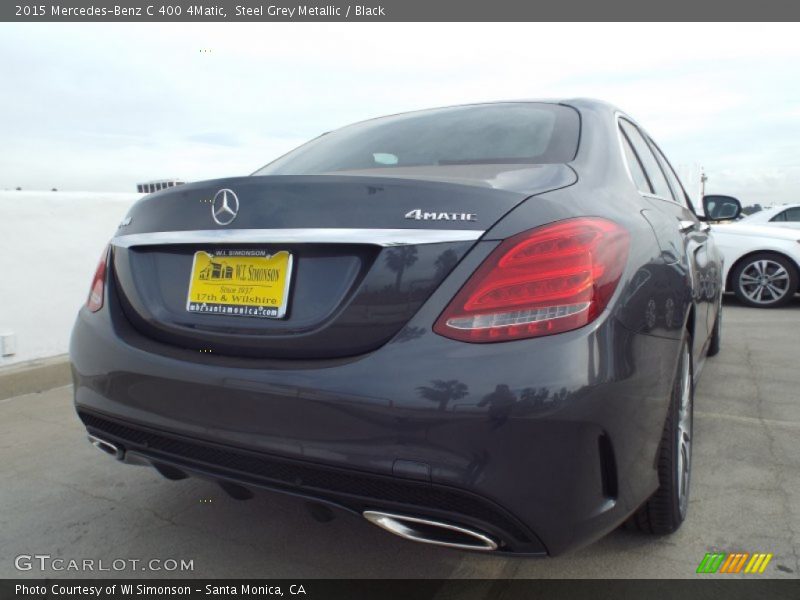 Steel Grey Metallic / Black 2015 Mercedes-Benz C 400 4Matic