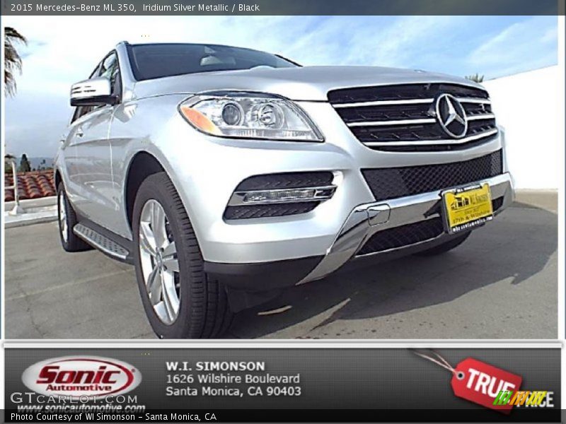 Iridium Silver Metallic / Black 2015 Mercedes-Benz ML 350