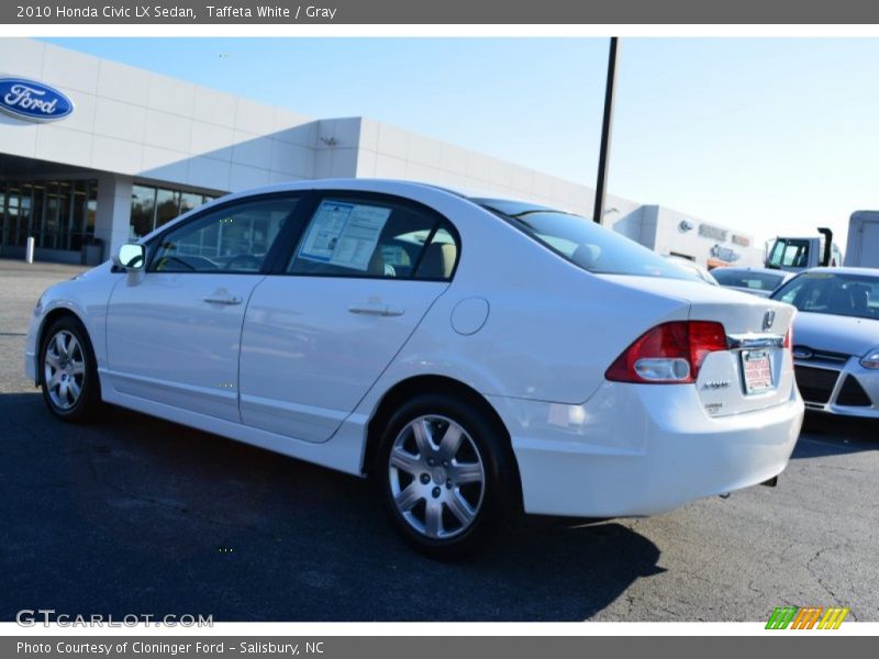 Taffeta White / Gray 2010 Honda Civic LX Sedan