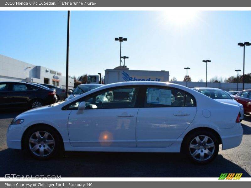 Taffeta White / Gray 2010 Honda Civic LX Sedan