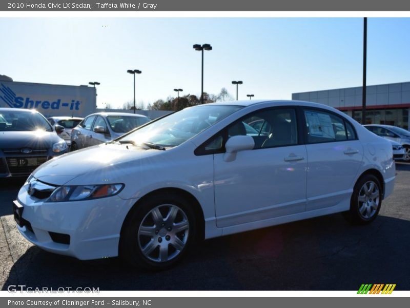 Taffeta White / Gray 2010 Honda Civic LX Sedan