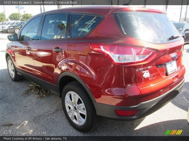 Sunset Metallic / Charcoal Black 2015 Ford Escape S