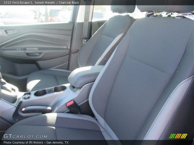 Sunset Metallic / Charcoal Black 2015 Ford Escape S