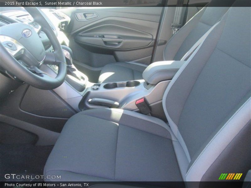 Sunset Metallic / Charcoal Black 2015 Ford Escape S