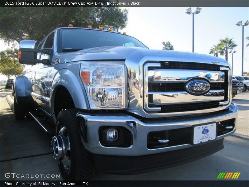 Ingot Silver / Black 2015 Ford F350 Super Duty Lariat Crew Cab 4x4 DRW