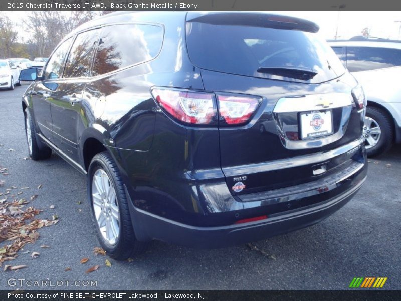 Black Granite Metallic / Ebony 2015 Chevrolet Traverse LT AWD