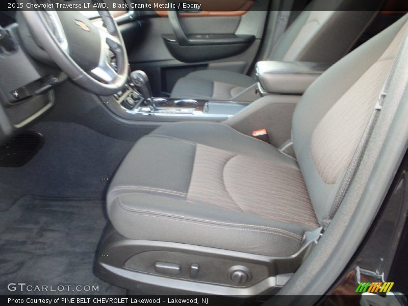 Black Granite Metallic / Ebony 2015 Chevrolet Traverse LT AWD