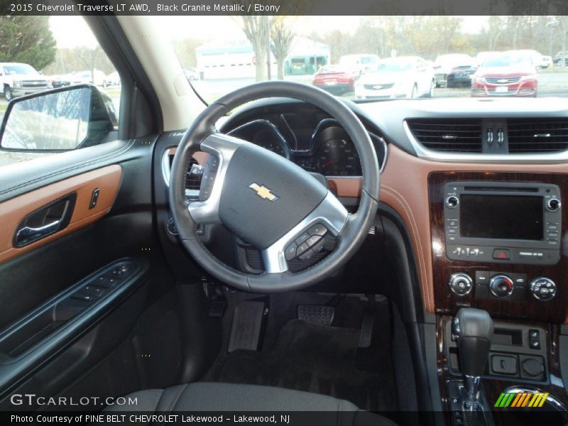 Black Granite Metallic / Ebony 2015 Chevrolet Traverse LT AWD