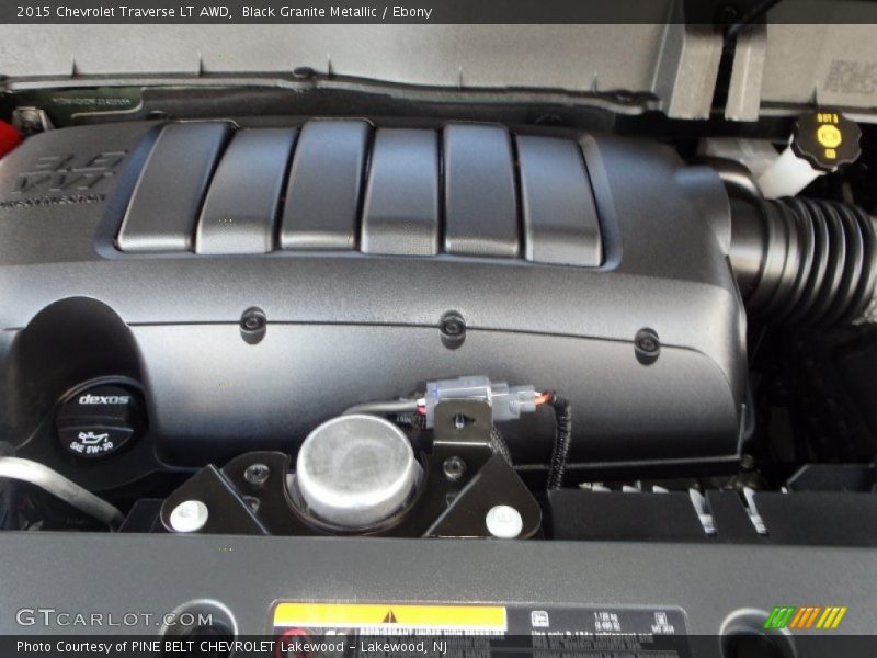 Black Granite Metallic / Ebony 2015 Chevrolet Traverse LT AWD