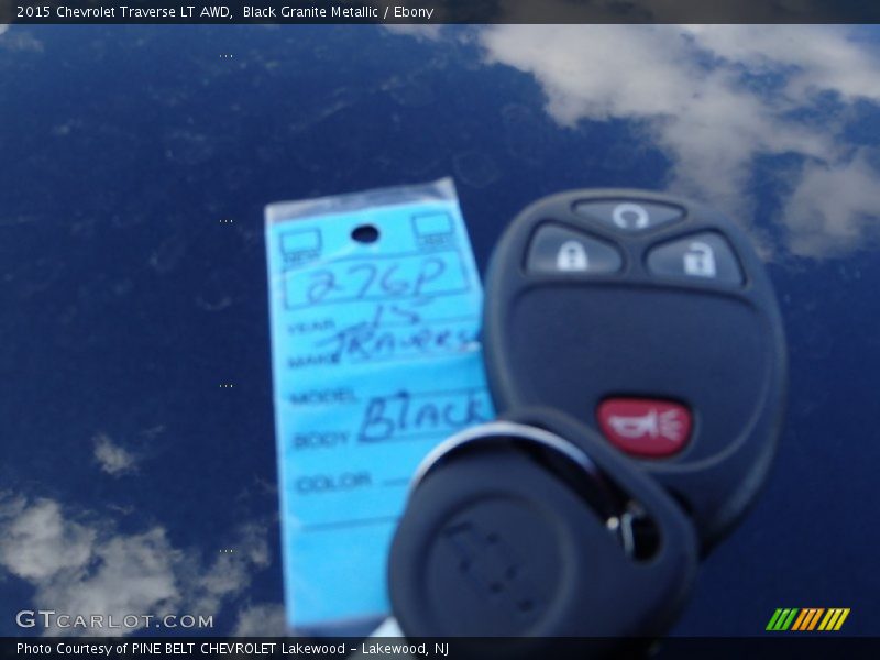 Black Granite Metallic / Ebony 2015 Chevrolet Traverse LT AWD