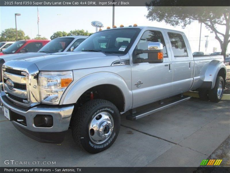 Ingot Silver / Black 2015 Ford F350 Super Duty Lariat Crew Cab 4x4 DRW