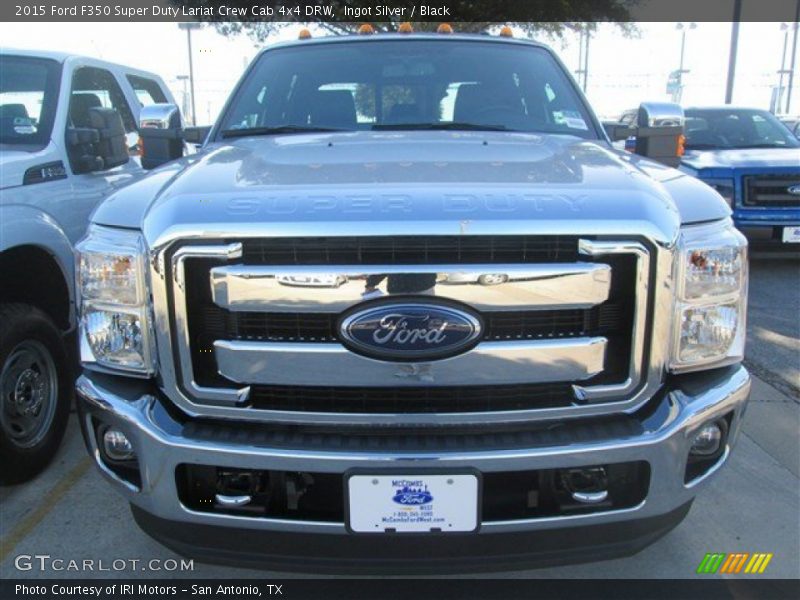 Ingot Silver / Black 2015 Ford F350 Super Duty Lariat Crew Cab 4x4 DRW