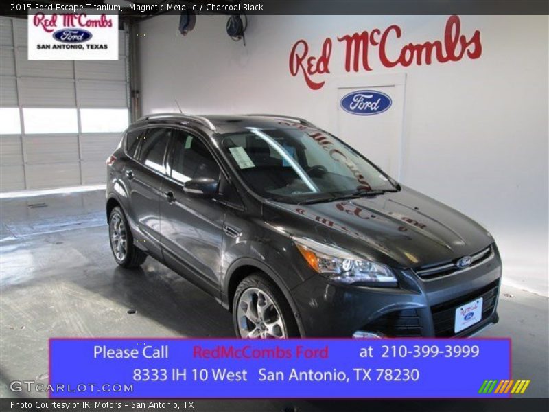 Magnetic Metallic / Charcoal Black 2015 Ford Escape Titanium