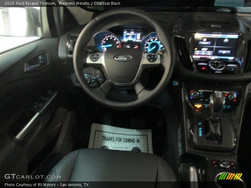 Magnetic Metallic / Charcoal Black 2015 Ford Escape Titanium