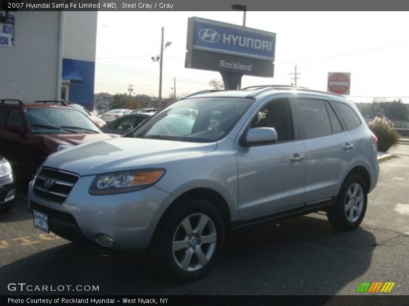 Steel Gray / Gray 2007 Hyundai Santa Fe Limited 4WD