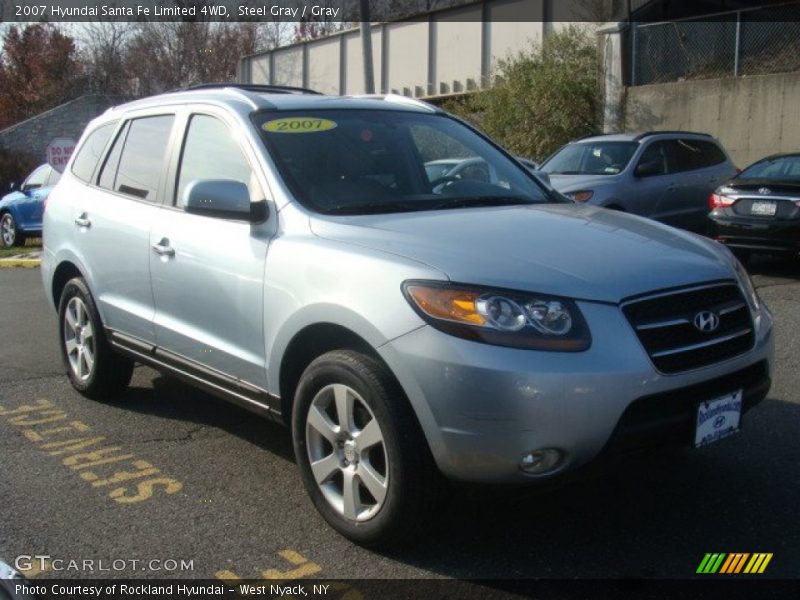 Steel Gray / Gray 2007 Hyundai Santa Fe Limited 4WD