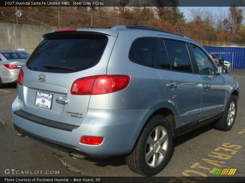 Steel Gray / Gray 2007 Hyundai Santa Fe Limited 4WD