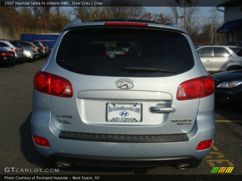 Steel Gray / Gray 2007 Hyundai Santa Fe Limited 4WD