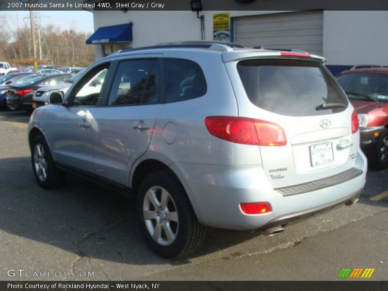 Steel Gray / Gray 2007 Hyundai Santa Fe Limited 4WD
