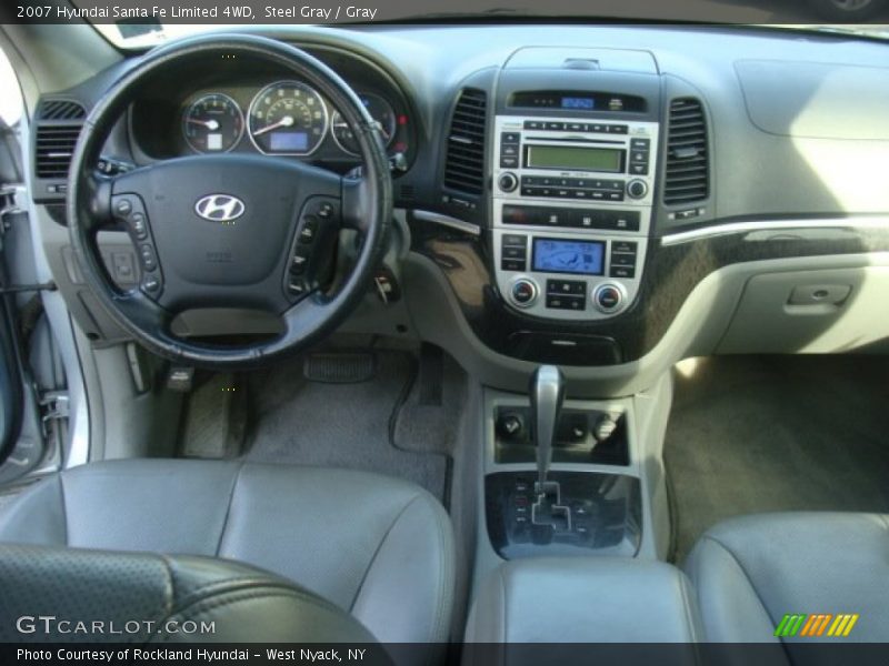 Steel Gray / Gray 2007 Hyundai Santa Fe Limited 4WD
