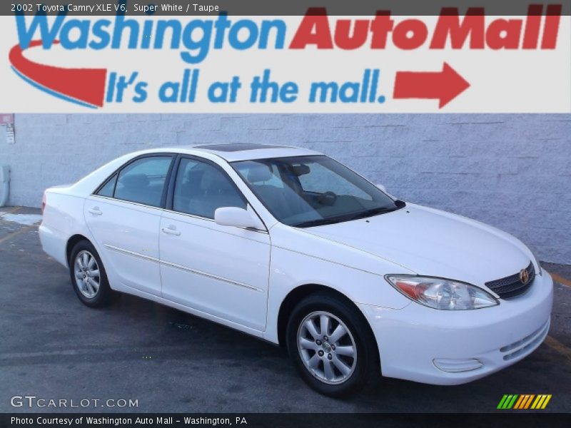 Super White / Taupe 2002 Toyota Camry XLE V6