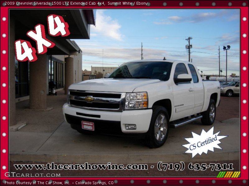 Summit White / Ebony 2009 Chevrolet Silverado 1500 LTZ Extended Cab 4x4