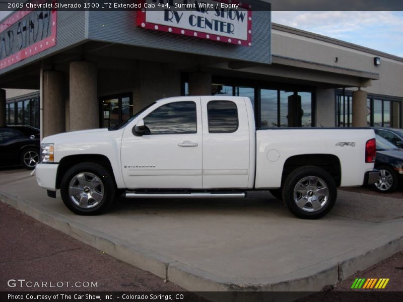 Summit White / Ebony 2009 Chevrolet Silverado 1500 LTZ Extended Cab 4x4