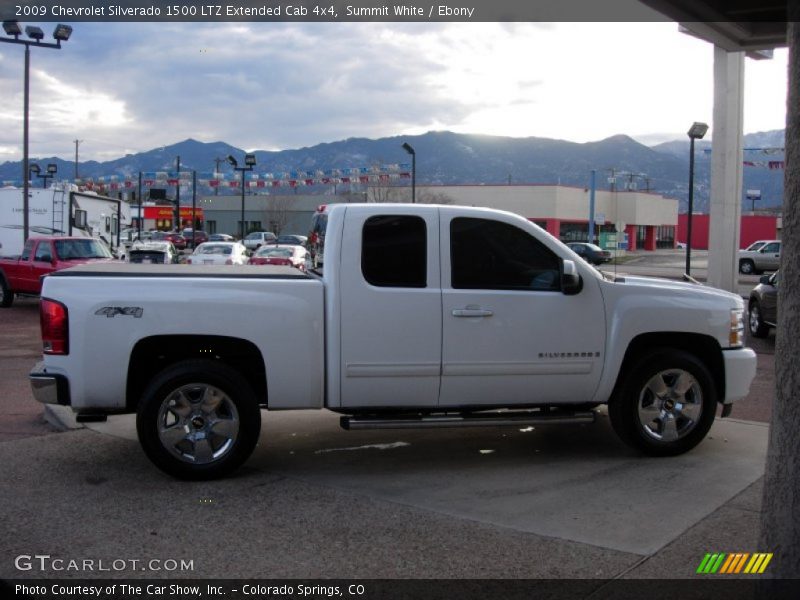 Summit White / Ebony 2009 Chevrolet Silverado 1500 LTZ Extended Cab 4x4