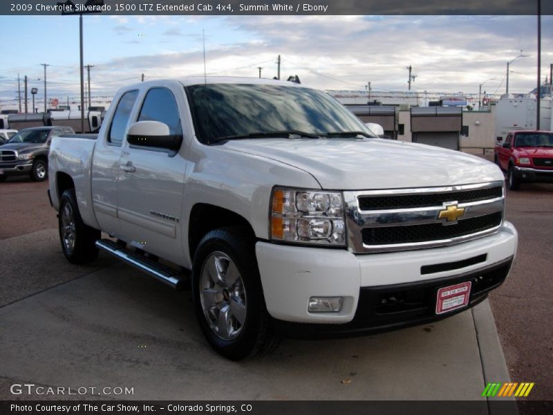 Summit White / Ebony 2009 Chevrolet Silverado 1500 LTZ Extended Cab 4x4
