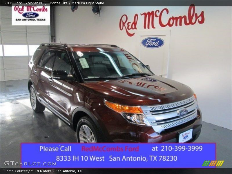 Bronze Fire / Medium Light Stone 2015 Ford Explorer XLT
