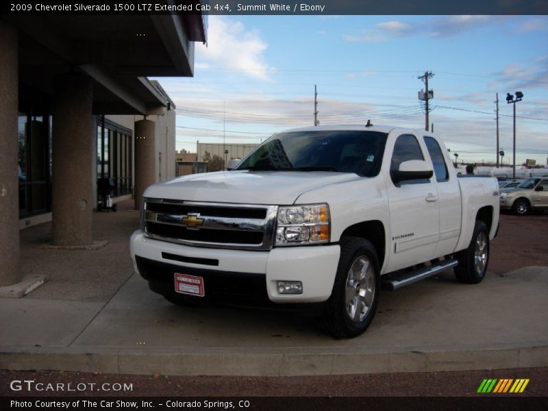 Summit White / Ebony 2009 Chevrolet Silverado 1500 LTZ Extended Cab 4x4