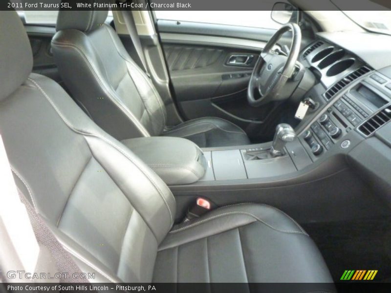 White Platinum Tri-Coat / Charcoal Black 2011 Ford Taurus SEL