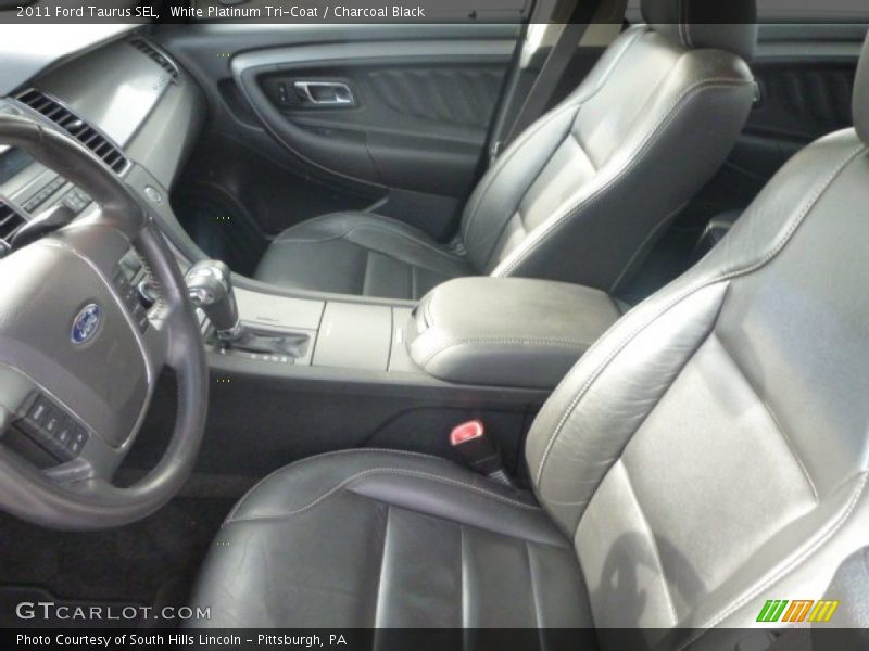 White Platinum Tri-Coat / Charcoal Black 2011 Ford Taurus SEL