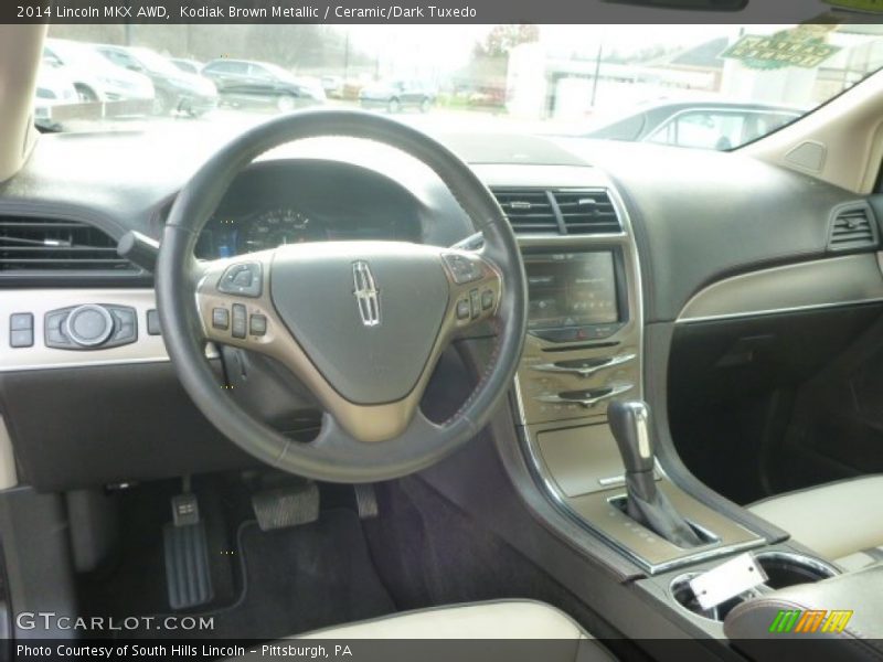 Kodiak Brown Metallic / Ceramic/Dark Tuxedo 2014 Lincoln MKX AWD