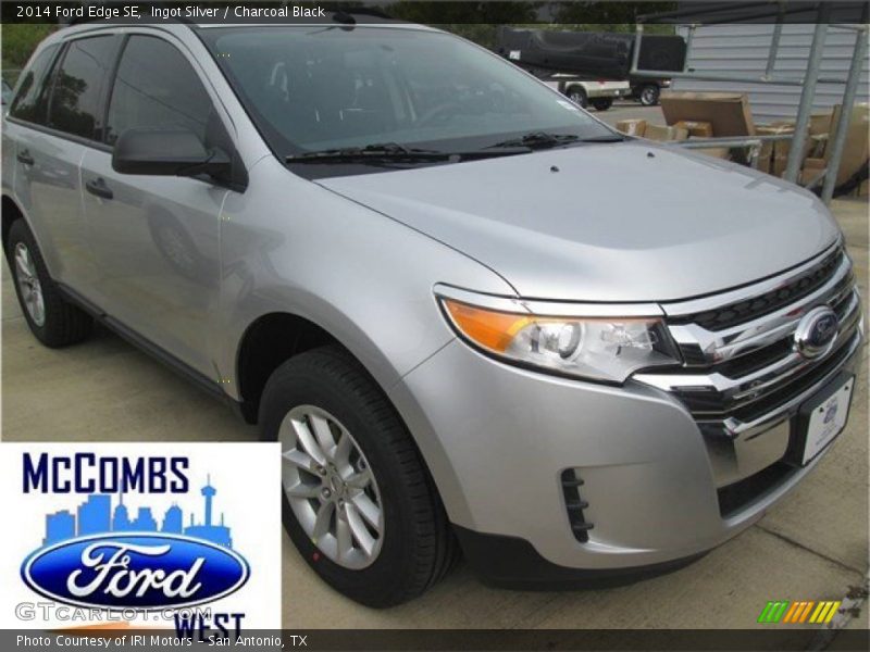 Ingot Silver / Charcoal Black 2014 Ford Edge SE