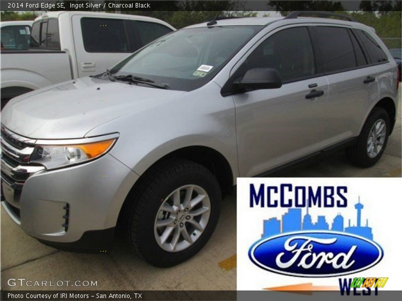 Ingot Silver / Charcoal Black 2014 Ford Edge SE