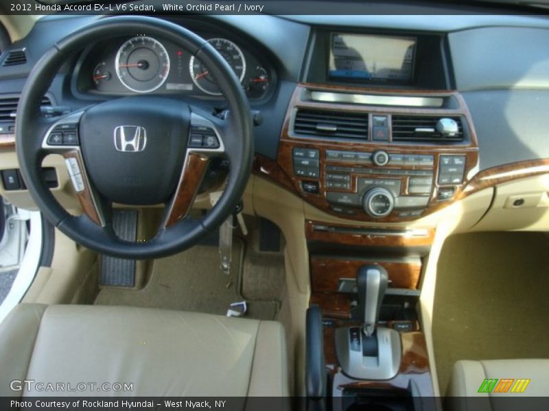 White Orchid Pearl / Ivory 2012 Honda Accord EX-L V6 Sedan