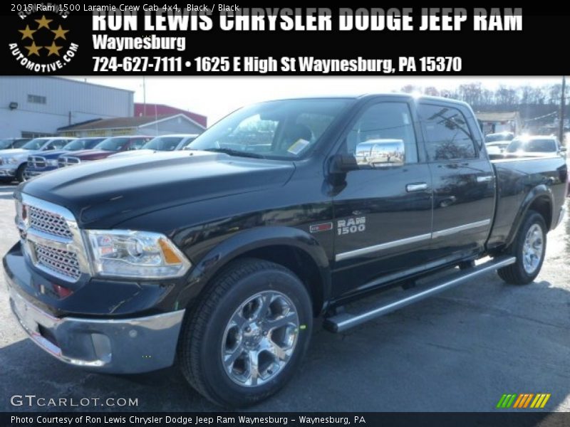 Black / Black 2015 Ram 1500 Laramie Crew Cab 4x4