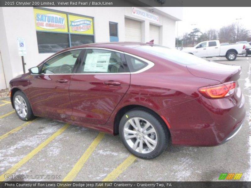 Velvet Red Pearl / Black/Linen 2015 Chrysler 200 Limited