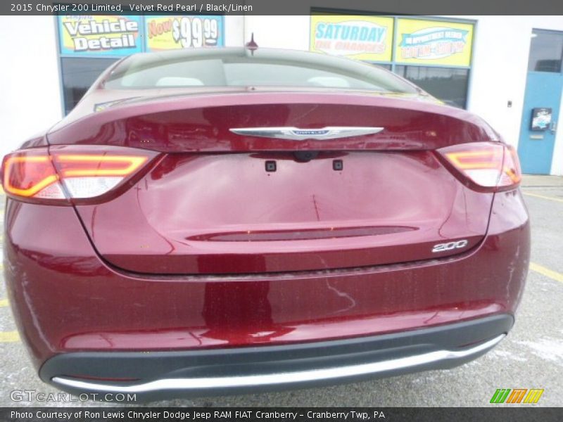 Velvet Red Pearl / Black/Linen 2015 Chrysler 200 Limited