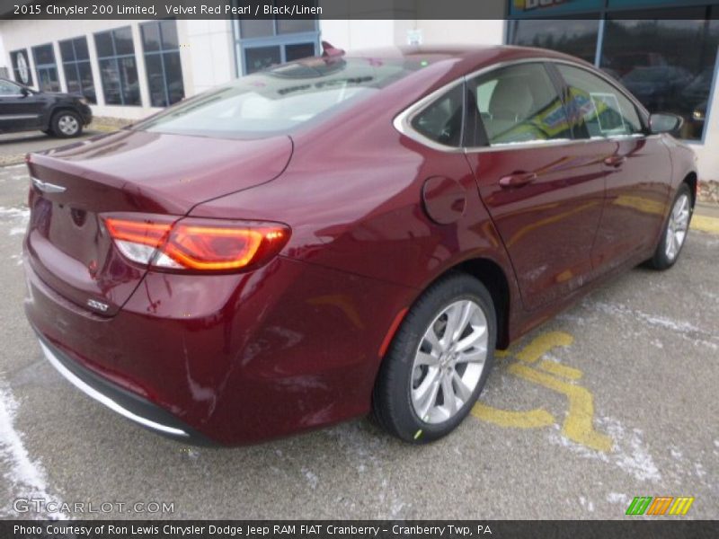 Velvet Red Pearl / Black/Linen 2015 Chrysler 200 Limited