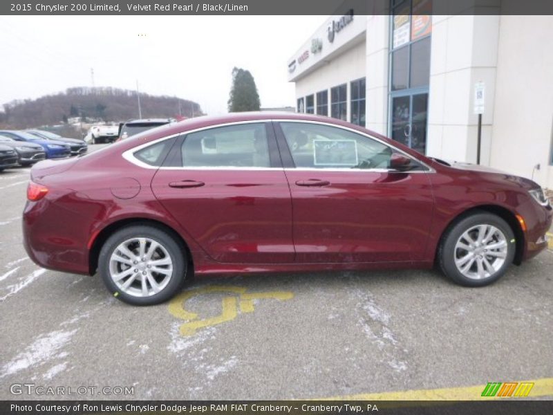 Velvet Red Pearl / Black/Linen 2015 Chrysler 200 Limited