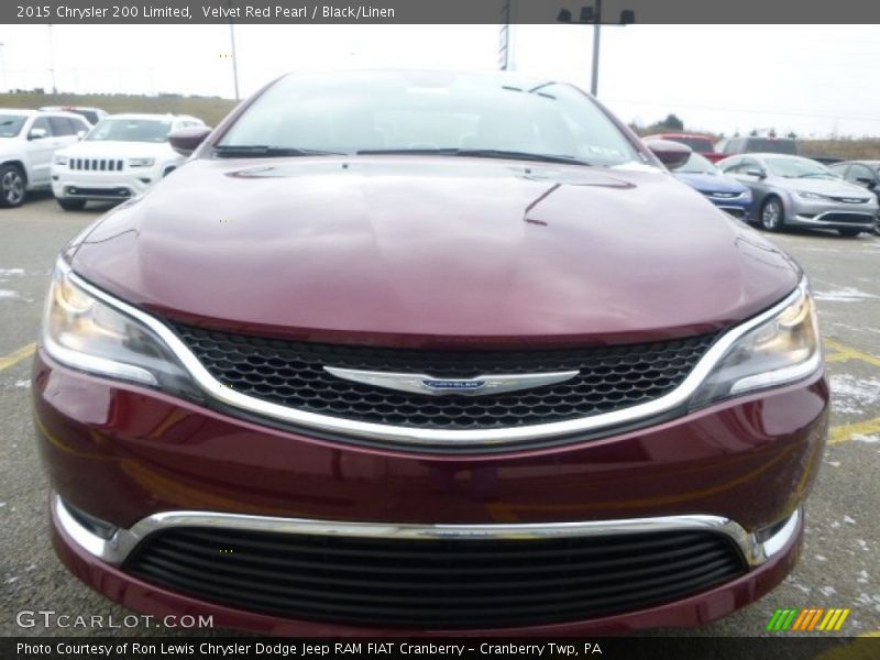 Velvet Red Pearl / Black/Linen 2015 Chrysler 200 Limited