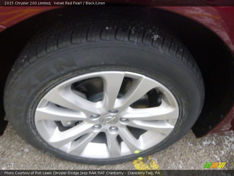 Velvet Red Pearl / Black/Linen 2015 Chrysler 200 Limited