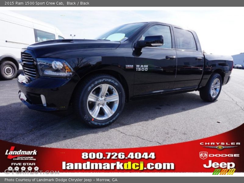 Black / Black 2015 Ram 1500 Sport Crew Cab
