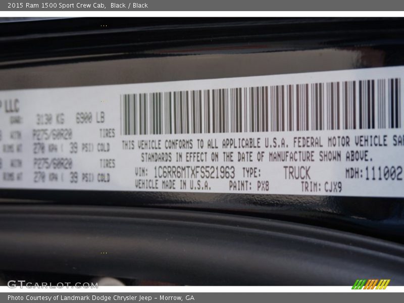 Black / Black 2015 Ram 1500 Sport Crew Cab