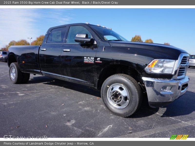 Black / Black/Diesel Gray 2015 Ram 3500 Big Horn Crew Cab Dual Rear Wheel