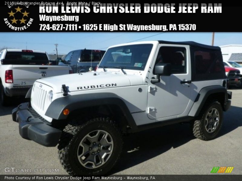 Bright White / Black 2015 Jeep Wrangler Rubicon 4x4